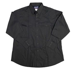 Wrangler Pearl Snap Long Sleeve X-Long Tails Shirt